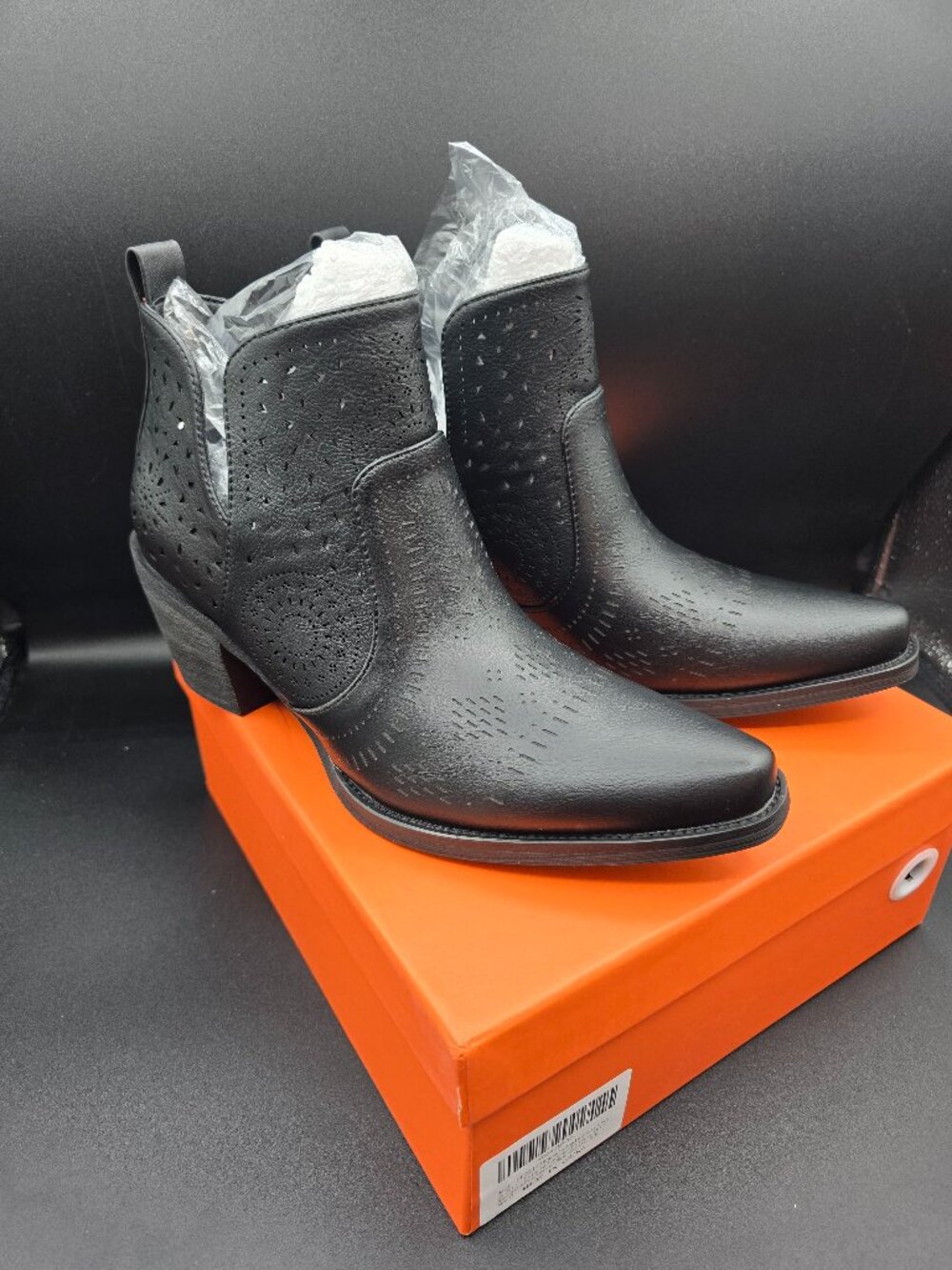 Women’s Ankle Boots – Western Cutout Booties – Low Heel – NIB - Size 7